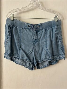 a.n.a Light Blue Drawstring Casual Women's Shorts